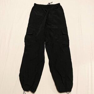 Bluenotes Denim Parachute Pants Black Nylon Womens Size Small